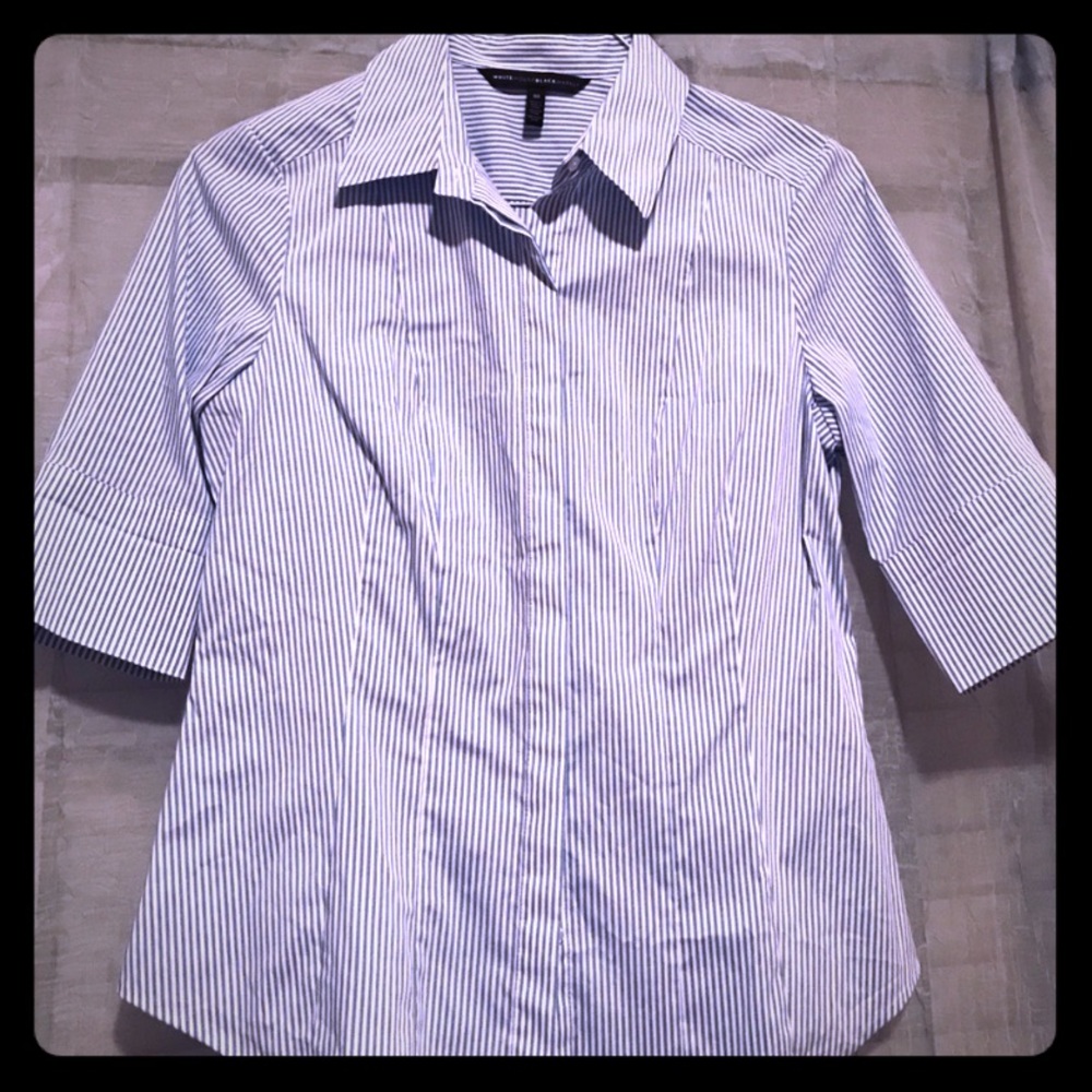 White House black market stipe button down